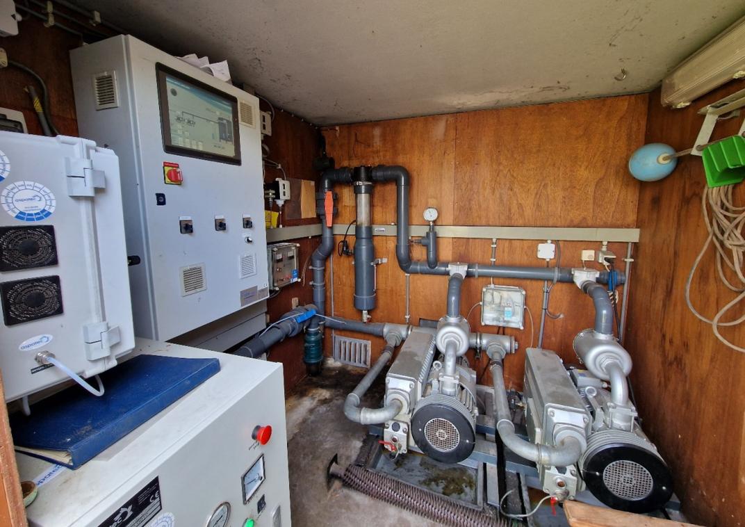 Illustratieve weergave van een vacuumstation