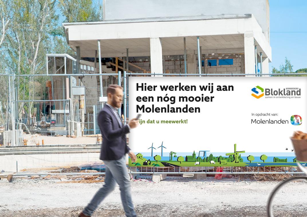Illustratieve afbeelding van een bouwdoek