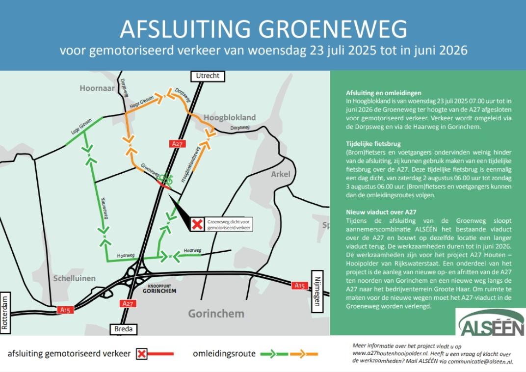 Afsluiting groeneweg flyer