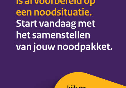 1 op de 4 mensen is al voorbereid op een noodsituatie. Start vandaag met het samenstellen van jouw noodpakket.