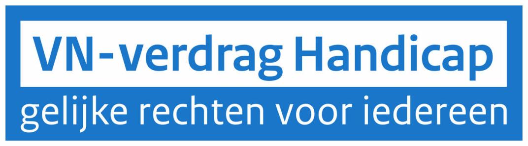 Logo van VN-verdrag Handicap gelijke rechten voor iedereen
