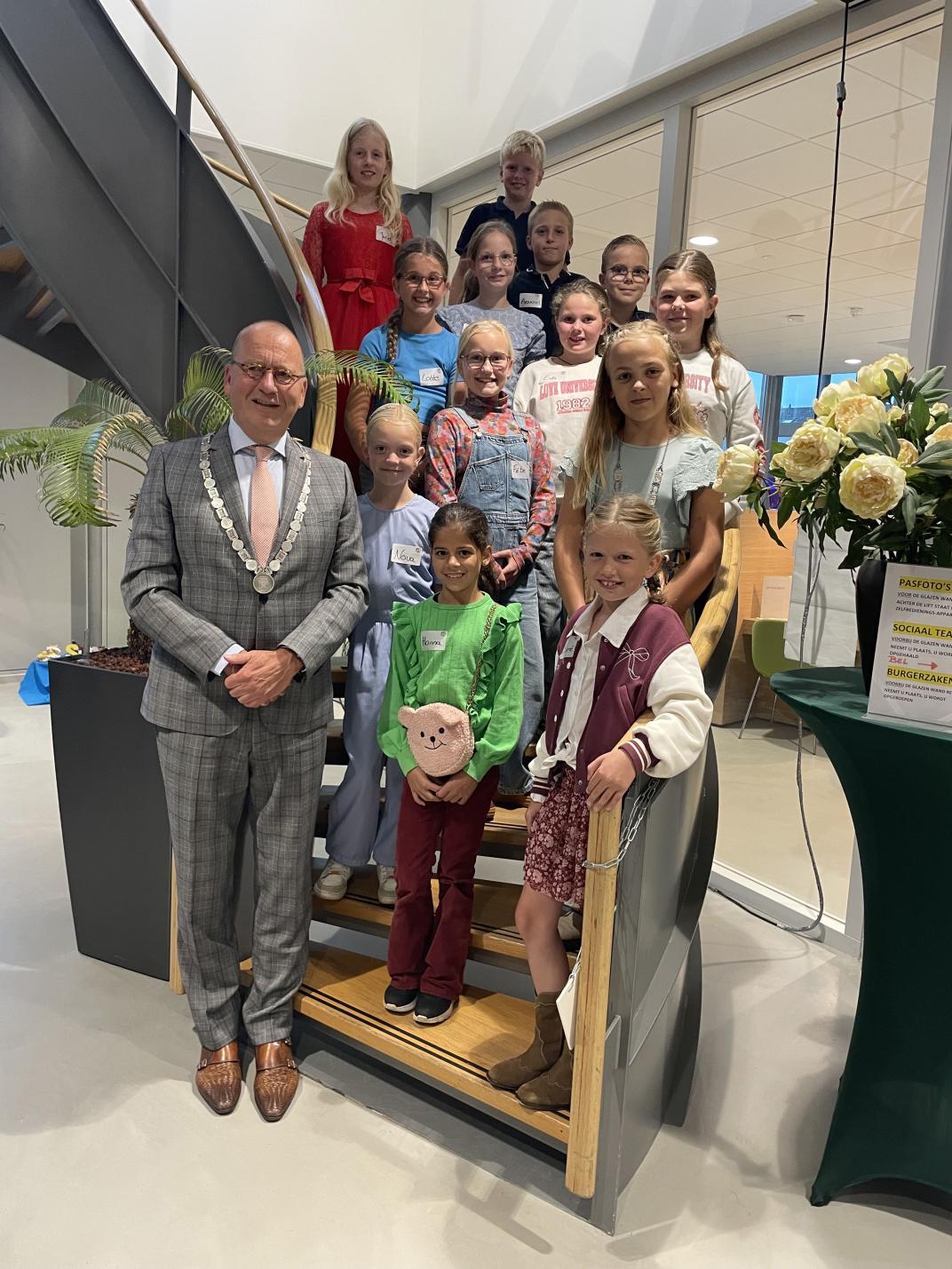 Groepsfoto van de kinderraad
