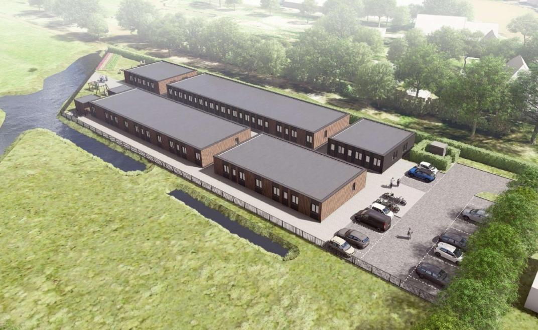 Illustratieve weergave van de nieuwe opvanglocatie in Giessenburg