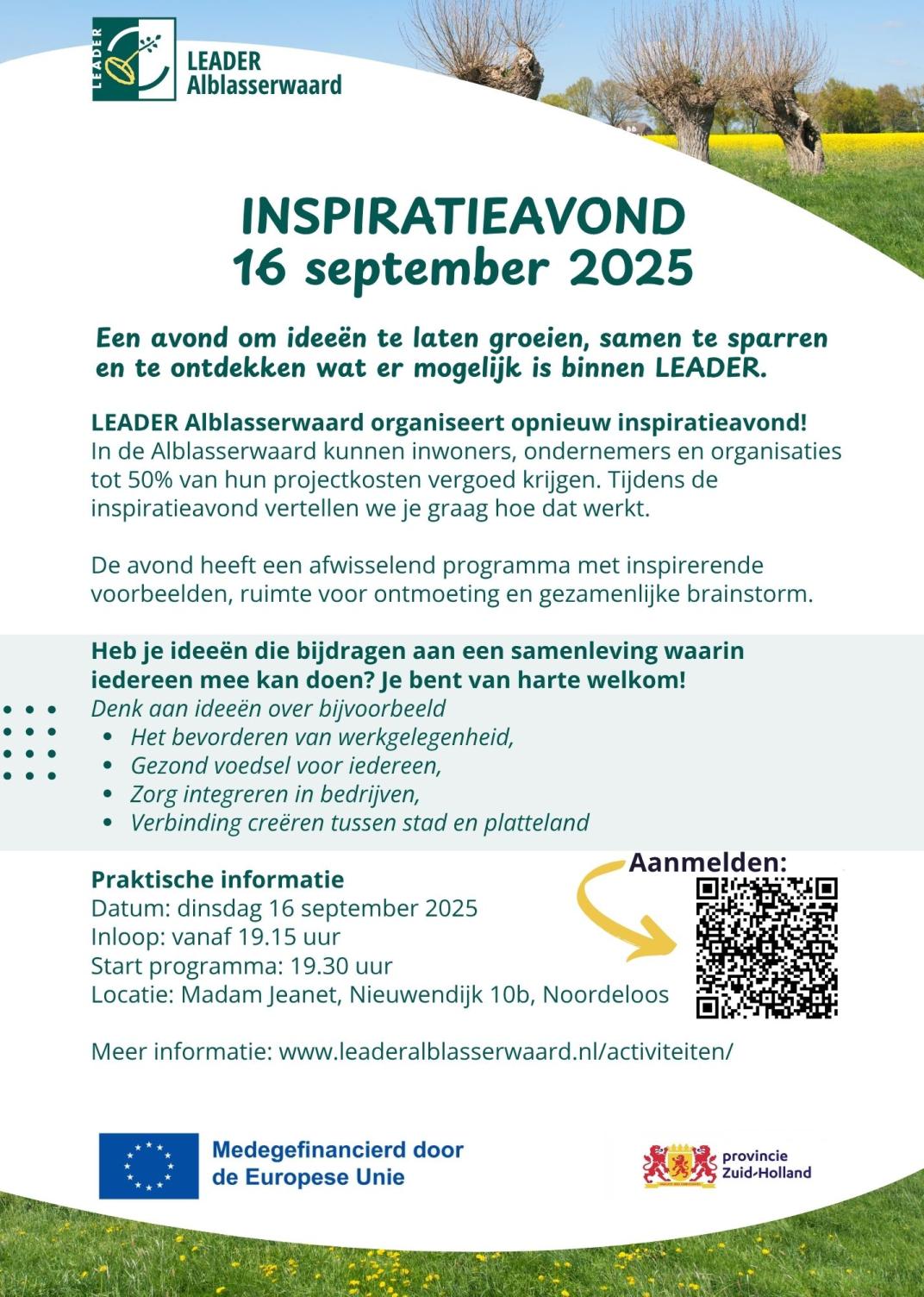 Flyer LEADER Alblasserwaard