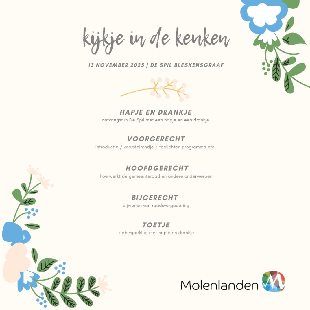 Menukaart kijkje in de keuken