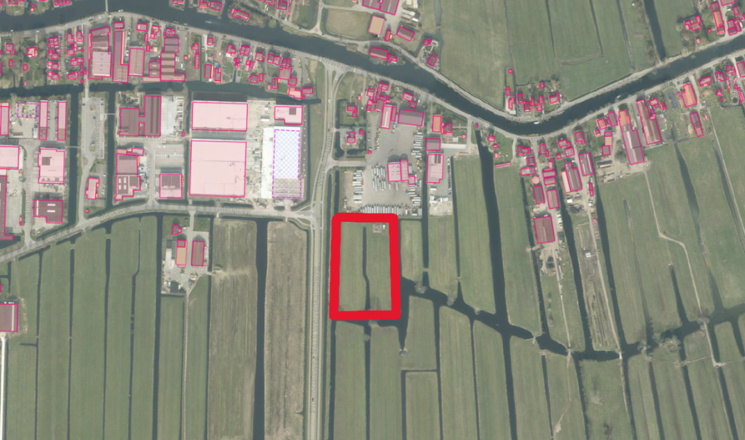 Indicatieve weergave van Melkweg in Bleskensgraaf, perceel BKG00-E-794