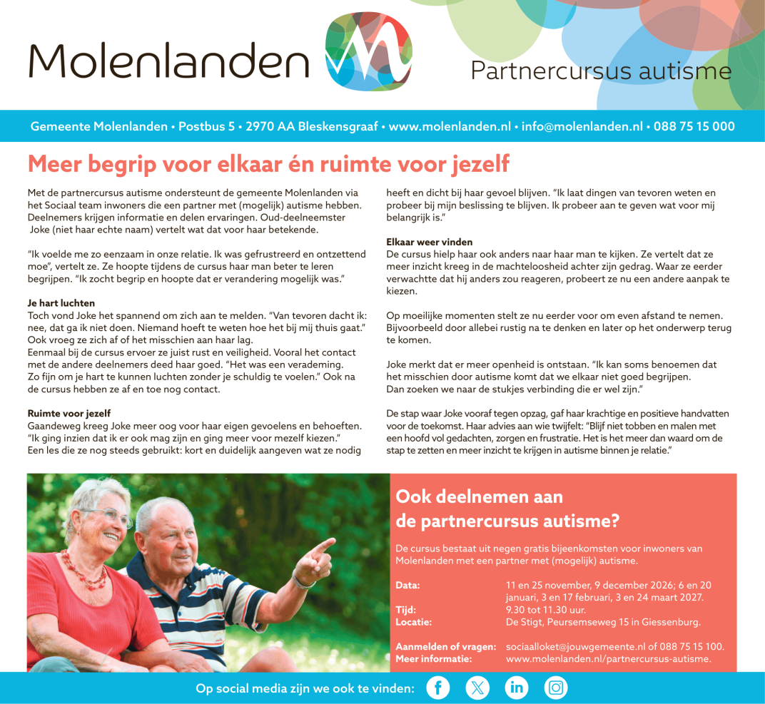 Autisme advertentie Kontakt 2026 scherper